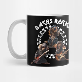 DACHS ROCK! Awesome Dachshund Trio Rock Band Mug